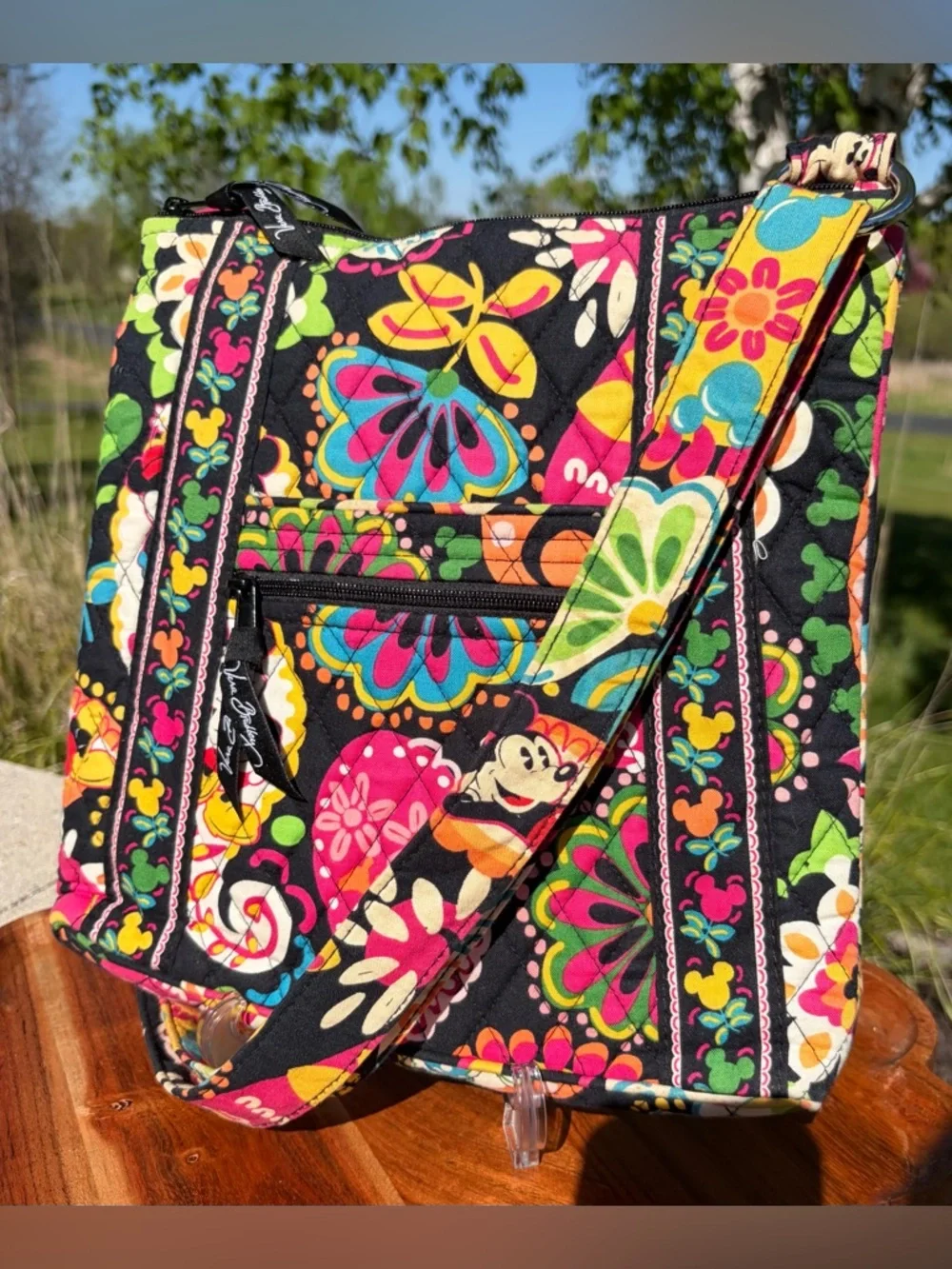 Disney Parks Vera Bradley Hipster Crossbody “Midnight with Mickey” Like New - Picture 3 of 17